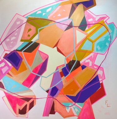 Pittura intitolato "FEMME DU MONDE" da Francoise Leblanc, Opera d'arte originale, Acrilico Montato su Telaio per barella in…