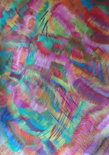 Peinture intitulée "les soeurs" par Geneviève Durantou, Œuvre d'art originale, Pastel