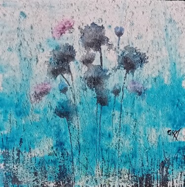 Painting titled "AGUA FLORES" by Grys, Original Artwork, Acrylic