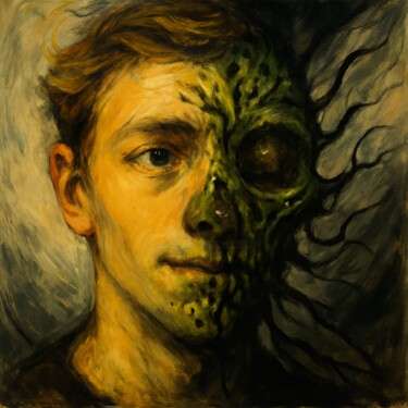 Arte digitale intitolato "The Lie of the Smile" da Alberto Capitani, Opera d'arte originale, Immagine generata dall'IA