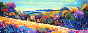 Where the Fields Remember Peinture intitulée "Where the Fields Re…" par Trayko Popov, Œuvre d'art originale, Acrylique