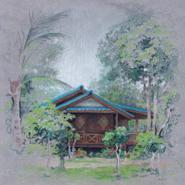 Tropical Quietude 图画 标题为“Tropical Quietude” 由Sundra, 原创艺术品, 粉彩