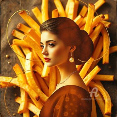 Arte digitale intitolato "Emma" da Davina Dugnas, Opera d'arte originale, Fotografia manipolata Montato su Telaio per barell…
