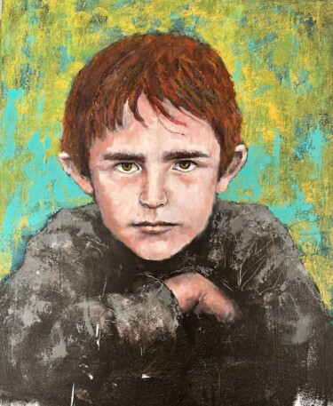 Painting titled "Retrato 8" by Ricardo Pommer, Original Artwork, Acrylic