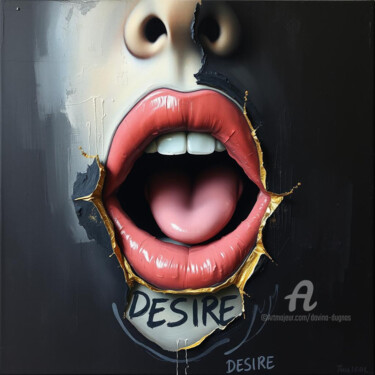"Desire" başlıklı Dijital Sanat Davina Dugnas tarafından, Orijinal sanat, Dijital Resim Ahşap Sedye çerçevesi üzerine monte…