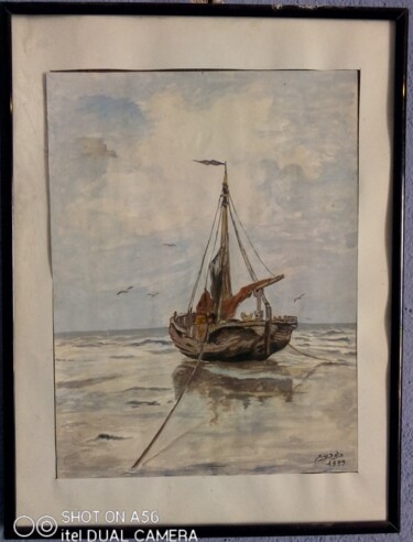 "Epave(nostalgie)" başlıklı Tablo Daoudi Mohamed tarafından, Orijinal sanat, Guaş boya