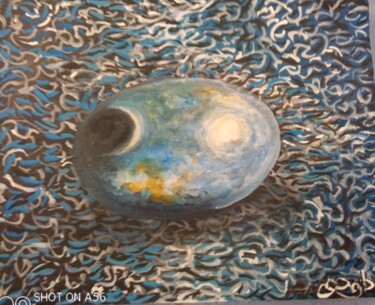 Schilderij getiteld "le cycle nuit et jo…" door Daoudi Mohamed, Origineel Kunstwerk, Gouache Gemonteerd op Frame voor houten…