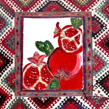 Covenant in Crimson Schilderij getiteld "Covenant in Crimson" door Jori Aguilar, Origineel Kunstwerk, Acryl Gemonteerd op Frame voor houten bran…