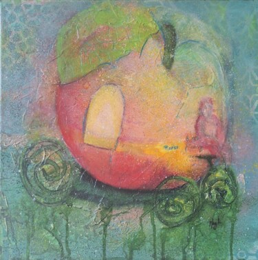 绘画 标题为“SpeedFruit” 由Magalie Launay, 原创艺术品, 丙烯 安装在木质担架架上
