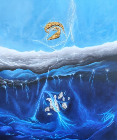 La symphonie de Zeus 绘画 标题为“La symphonie de Zeus” 由Gabriel Bocquaire, 原创艺术品, 丙烯 安装在木质担架架上