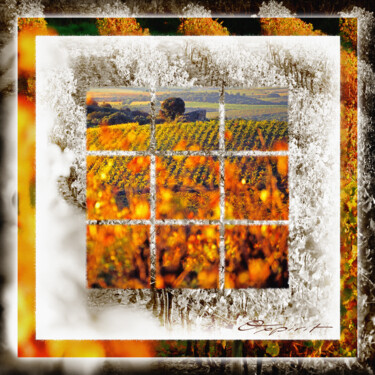 Rouges feuilles sur Faugères Фотография под названием "Rouges feuilles sur…" - Gilles Deschamps (OXPIRIT), Подлинное произведение искусства, Манипулирова…