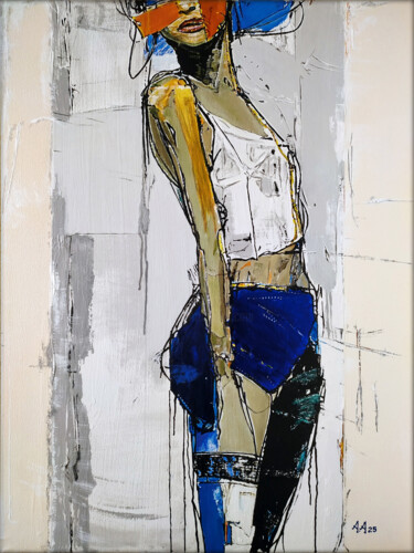 Pas assemblé Peinture intitulée "Pas assemblé" par Alexander Aksyonov, Œuvre d'art originale, Acrylique Monté sur Châssis en bois