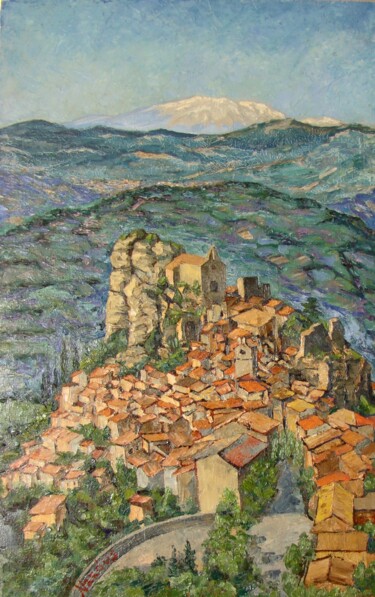 Painting titled "Vue panoramique, Sa…" by Nardus, Original Artwork, Oil