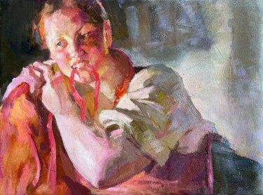 Картина под названием "Margit" - Igor Galan, Подлинное произведение искусства, Масло Установлен на Деревянная рама для носил…