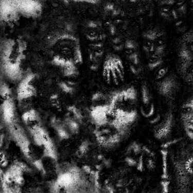 数字艺术 标题为“Погружаясь во мрак” 由Екатерина Захарова, 原创艺术品, 数字油画