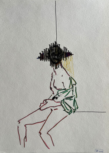 Drawing titled "1'p[l / The Woman W…" by Leni Smoragdova, Original Artwork, Marker