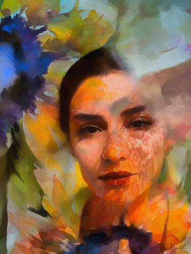 数字艺术 标题为“THE WOMAN” 由Heloisa Castro, 原创艺术品, 数字油画