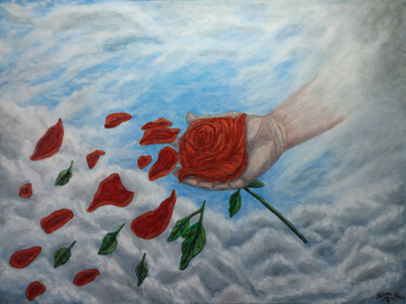 Sending My Love Pittura intitolato "Sending My Love" da Kim Miller, Opera d'arte originale, Olio Montato su Telaio per barella in legno