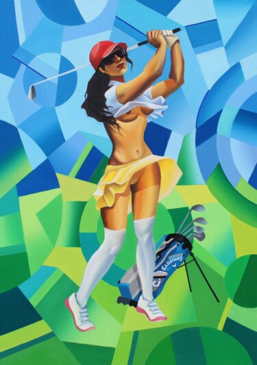 № 00327 «Swing. Drive. Shock!» Peinture intitulée "№ 00327 «Swing. Dri…" par Apollonas Soben, Œuvre d'art originale, Huile