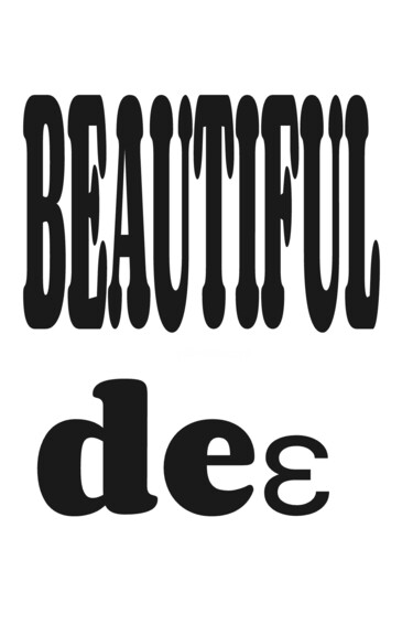 DAJA CALLIGRAPHY SERIES COLLECTION (TWI/BEAUTIFUL) Arte digitale intitolato "DAJA CALLIGRAPHY SE…" da Daja, Opera d'arte originale, Pittura digitale