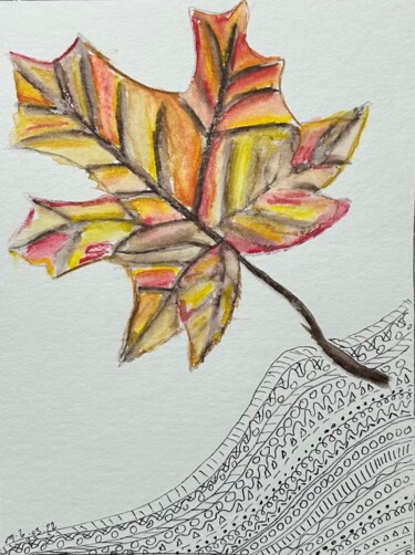 Écho d’automne 绘画 标题为“Écho d’automne” 由Michel Teulé, 原创艺术品, 水彩