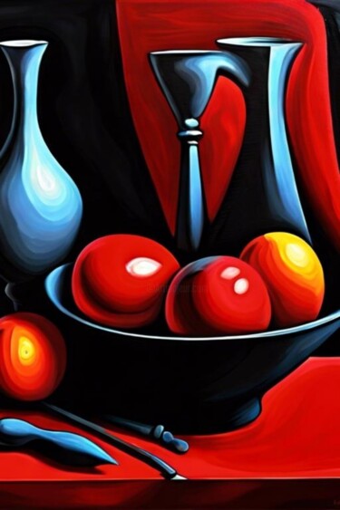 Picasso path still life 17 Arte digitale intitolato "Picasso path still…" da Georgii Stepanov, Opera d'arte originale, Pittura digitale