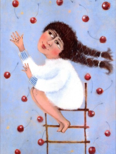 绘画 标题为“Лестница в небо” 由Ekaterina Vitvinova, 原创艺术品, 丙烯