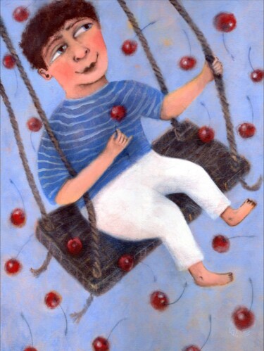 Pintura titulada "Поймать мысль за хв…" por Ekaterina Vitvinova, Obra de arte original, Acrílico