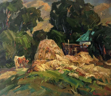 Pittura intitolato "The sun goes down" da Oleksiy Ivanyuk, Opera d'arte originale, Olio Montato su Telaio per barella in leg…