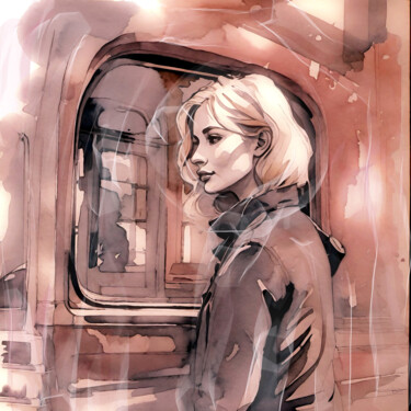 Digital Arts titled "Light Sadness" by Sofia Markina, Original Artwork, AI generated image