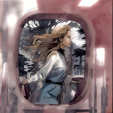 Through the Glass Digital Arts titled "Through the Glass" by Sofia Markina, Original Artwork, AI generated image