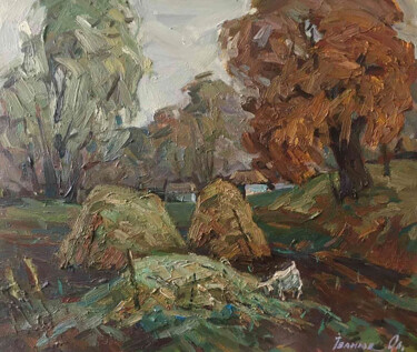 Pittura intitolato "Autumn morning" da Oleksiy Ivanyuk, Opera d'arte originale, Olio Montato su Telaio per barella in legno