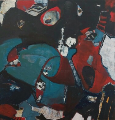 Ils se contentent de regarder l'agonie palestinienne. 「Ils se contentent d…」というタイトルの絵画 Monique Morellecによって, オリジナルのアートワーク, アクリル ウッドストレッチャーフレームにマウント
