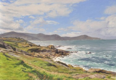 Peinture intitulée "Coast of Galicia, m…" par Anne Baudequin, Œuvre d'art originale, Huile Monté sur Châssis en bois