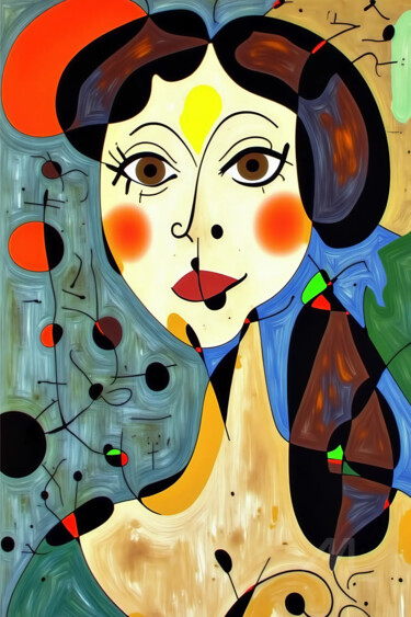 数字艺术 标题为“01-Joan Miró Inspir…” 由Teresa Casas, 原创艺术品, AI生成的图像