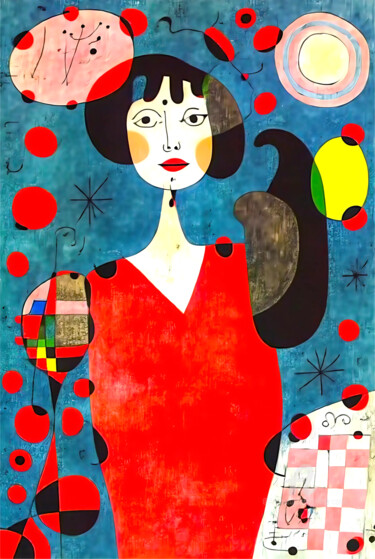 数字艺术 标题为“05-Joan Miró Inspir…” 由Teresa Casas, 原创艺术品, AI生成的图像