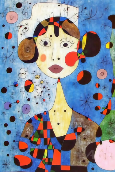 数字艺术 标题为“08-Joan Miró Inspir…” 由Teresa Casas, 原创艺术品, AI生成的图像