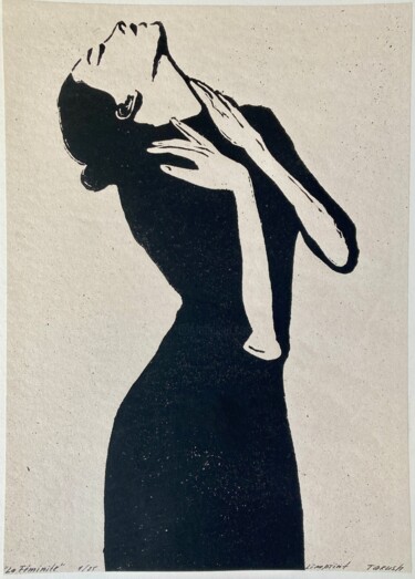 La Féminité Отпечатки и Гравюры под названием "La Féminité" - Takush, Подлинное произведение искусства, Линогравюры
