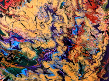 Painting titled "ANUNNAKI IL RITORNO" by Giuseppe Grieco (EditorDreams), Original Artwork, Acrylic