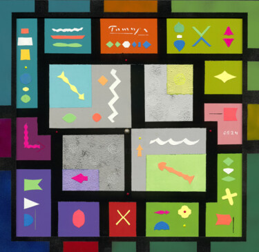绘画 标题为“Squares” 由Tomasz, 原创艺术品, 丙烯