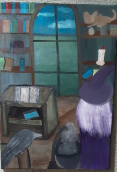 제목이 "Fantasía medieval"인 미술작품 Alejandra Budnik로, 원작, 기름