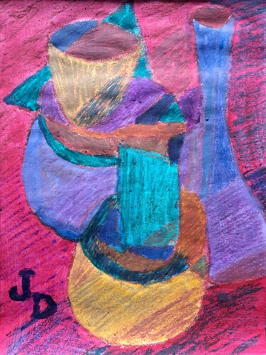 Pittura intitolato "Nature Morte  99" da Jacques Desvaux (JD), Opera d'arte originale, Acrilico