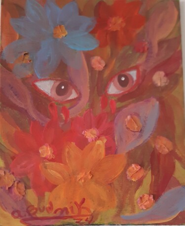 Peinture intitulée "El mundo llora" par Alejandra Budnik, Œuvre d'art originale, Acrylique