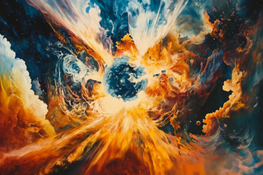 Digital Arts titled "Universe (black hol…" by Oksana Gorbatova, Original Artwork, AI generated image