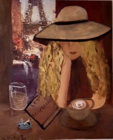 Peinture intitulée "La  Parisiense" par Alejandra Budnik, Œuvre d'art originale, Acrylique Monté sur Châssis en bois