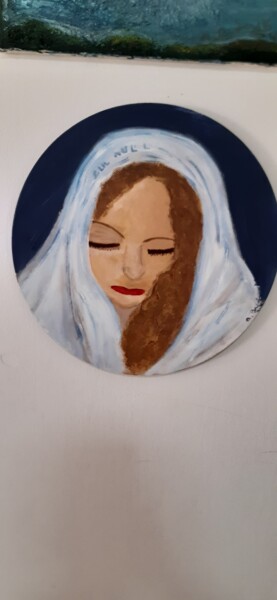 Painting titled "Rabina" by Alejandra Budnik, Original Artwork, Acrylic Mounted on Wood Stretcher frame