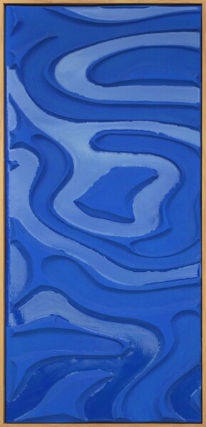"Imensidão Azul" başlıklı Heykel José Luis Pilotto tarafından, Orijinal sanat, Rezine Ahşap panel üzerine monte edilmiş