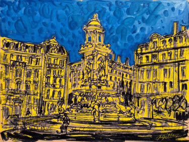 "Place des Jacobins…" başlıklı Tablo Toto Pissaco tarafından, Orijinal sanat, Akrilik Karton üzerine monte edilmiş