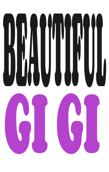 DAJA: CALLIGRAPHY SERIES COLLECTION (GI GI) Artes digitais intitulada "DAJA: CALLIGRAPHY S…" por Daja, Obras de arte originais, Pintura digital