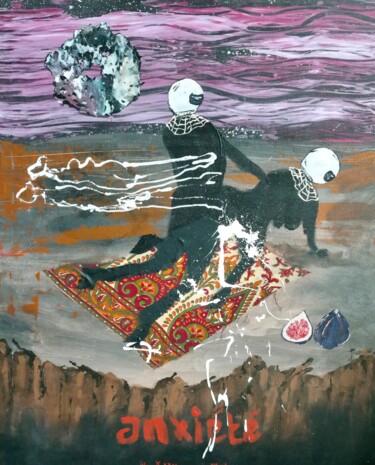 anxiety attacks 「anxiety attacks」というタイトルの絵画 Ahmet Öcalによって, オリジナルのアートワーク, アクリル
